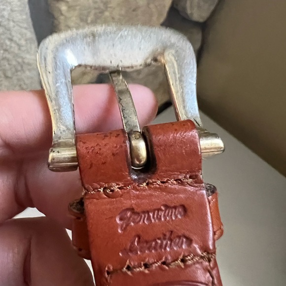 Fossil Leather Braided Belt Silver Heart Concho Western Rodeo Belt Size Small - Picture 10 of 16